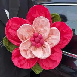 Papel De Embrulho, Papel De Rugas, Papel De Arte, Textura De Pedra, Flor Do Festival, Presente Do Buquê, Pacote Rosa, Papel Artesanal - Image 3