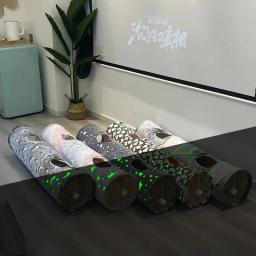 Túnel de gato dobrável Tubo com bola, cama de gatos luminosa, brinquedo longo, treinamento Puzzle, exercício Coelhos - Image 2