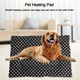 Cobertor elétrico do aquecimento do luxuoso para animais de estimação, cama macia do aquecimento, esteira do USB, cão e gato - Image 4