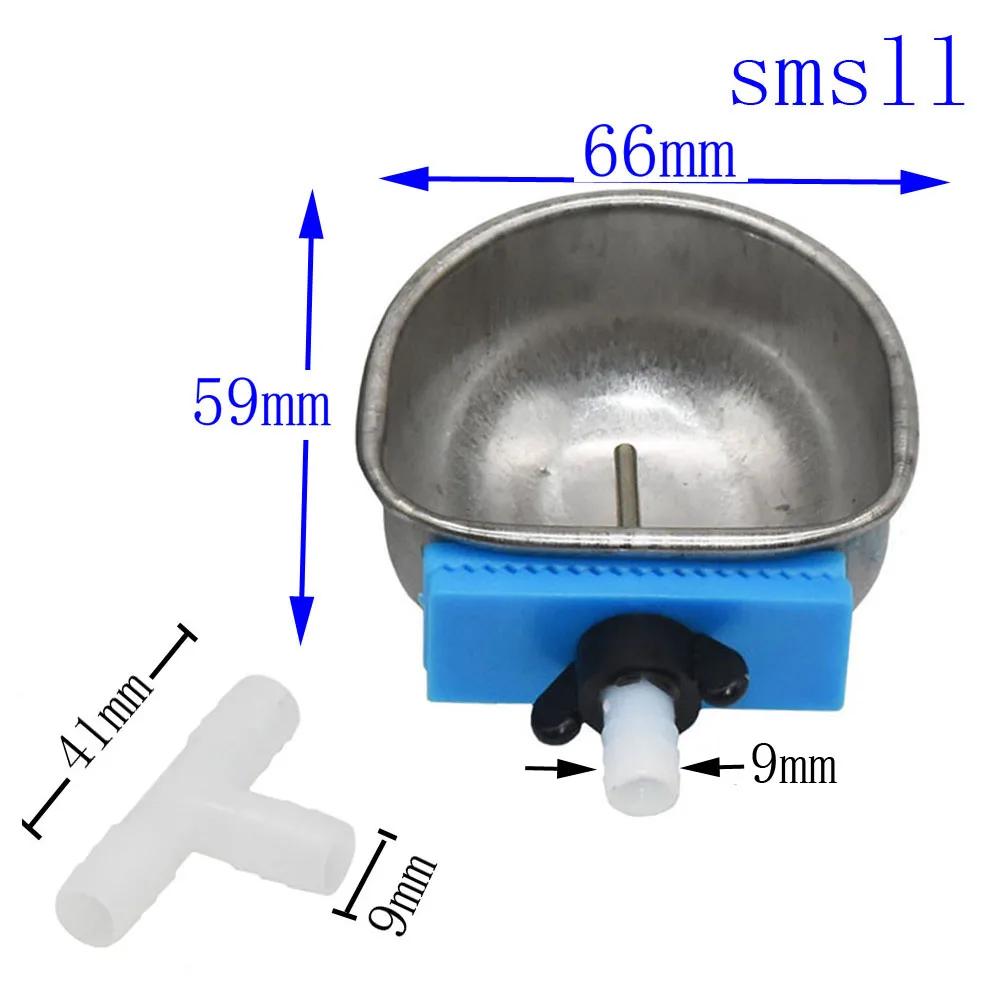 1 pçs coelho tigela de água fazenda coelho bebedor automático gaiola de coelho fix copo raising raposa vison aço inoxidável beber tigela - Image 1
