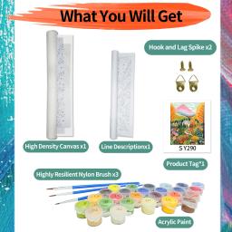 DIY Paint by Numbers Kit para Adultos, Arte em Canvas, Pintura a Óleo Digital, Sem Moldura, Montanha, Acrílico, Home Decor, Presente - Image 5