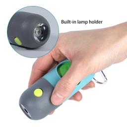 Cão saco de cocô dispensador com luz led pet cat pick up waste pouch titular suprimentos para animais de estimação ao ar livre portátil sacos de lixo organizador - Image 5