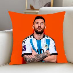 Capa de almofada l-lion messi quarto quarto escritório cafeteria carro dakimakura almofadas sala de estar fronha estrela de futebol presente - Image 4