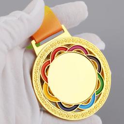 Medalhas personalizadas do prêmio com fita, medalha em branco, ouro, prata, bronze, vencedor, prêmio, escola, lembrança dos esportes, presente - Image 5