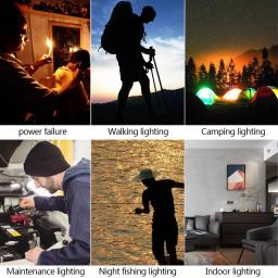 Telescópico e dobrável LED Camping Light, Tent Light portátil, Night Light, Lanterna de emergência, usar bateria AA, Novo - Image 6