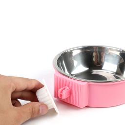Aço inoxidável Pet Feeding Bowl, Pendurado antiderrapante gatos e cães Food Bowls, Alimentador de água para cachorros, Pendurado na gaiola, Suprimentos para animais - Image 6