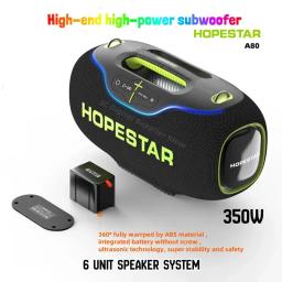 Hopestar a80 350w portátil sem fio grande potência alto-falante sistema de áudio estéreo à prova dwaterproof água casa karaoke subwoofer caixa de som alto-falante - Image 4