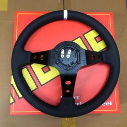 Jdm universal 14 Polegada corrida momo volante carro deriva volante de couro real volantes para vw honda toyota bmw nissan - Image 2