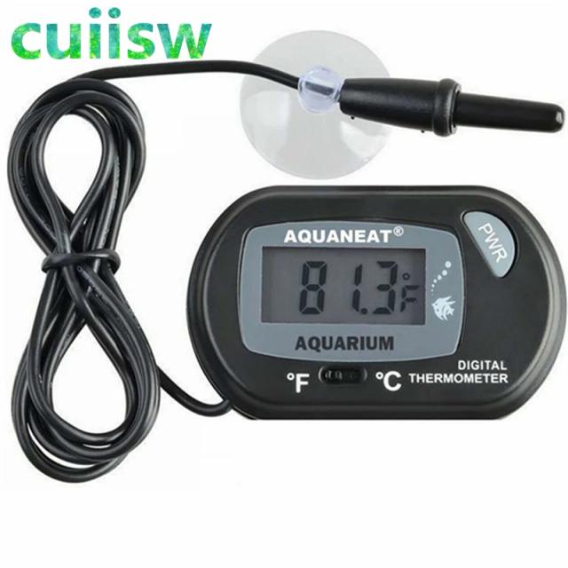 Termômetro Digital LCD para Aquário com Sensor de Temperatura Impermeável e Ventosa para Fixação