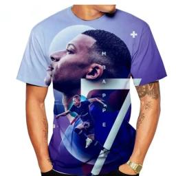 Camisola de jogador de futebol masculino, camiseta impressa em 3D, mangas curtas, camiseta casual, personalidade, verão, 2024 - Image 5