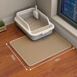 Tapete de areia de dupla camada com presente, caixa impermeável para animais de estimação, tapetes antiderrapantes, tapetes laváveis para gatos, limpo - Image 6