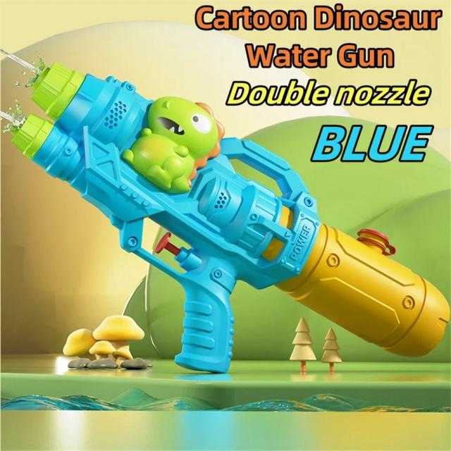 Pistola de Água Unicórnio para Crianças com Bocal Duplo e Design de Dinossauro para Diversão na Piscina de Verão