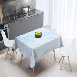 Toalha De Mesa De Padrão De Impressão De Mármore, Capa Retangular Para A Festa, Resistente A Manchas, Decoração De Casa - Image 4