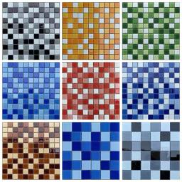 50 peças de mosaico de vidro colorido 1cm quadrado crianças artesanato mosaico material multi-cor diy várias cores para artes e ofícios h - Image 5