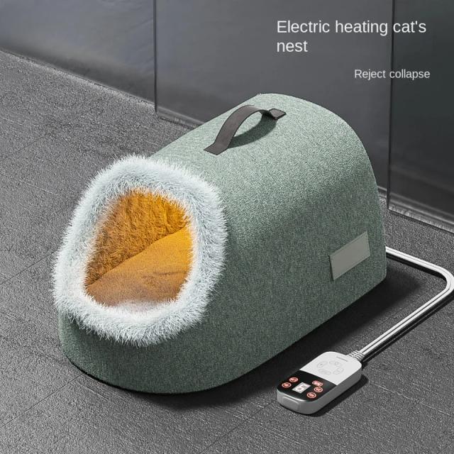 Cama Aquecida Elétrica para Gatos com Temperatura Constante e Design Atraente para Inverno
