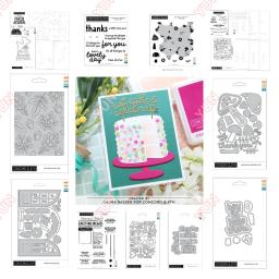 DIY Layering Stencils para Scrapbook, novo morre, selos, festa cogumelo, animal bolo, Outono Inlay Mold, Happy Headlines, cartão do diário, venda quente - Image 1