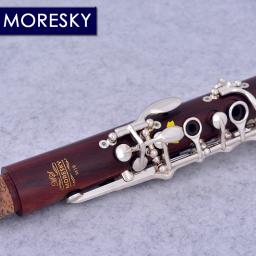 MORESKY-vermelho madeira profissional clarinete, jacarandá, Bb prata plated17 chaves, madeira maciça, Mopane Sib Klarnet, M19(OEM) - Image 5
