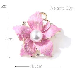 Broche de flor rosa para casamento, alfinetes grandes de lapela, moda coreana, cristal elegante, acessórios luxuosos - Image 5