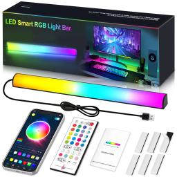 Barra de luz de tela RGB para desktop, Tela RGB regulável, Efeito LED Dynamic Rainbow, Brilho ajustável - Image 1