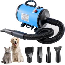Alta Velocidade Cão Cabelo Secador, Profissional Pet Grooming Blower, Silencioso, Temperatura Ajustável, Stepless Regulação de Velocidade - Image 1