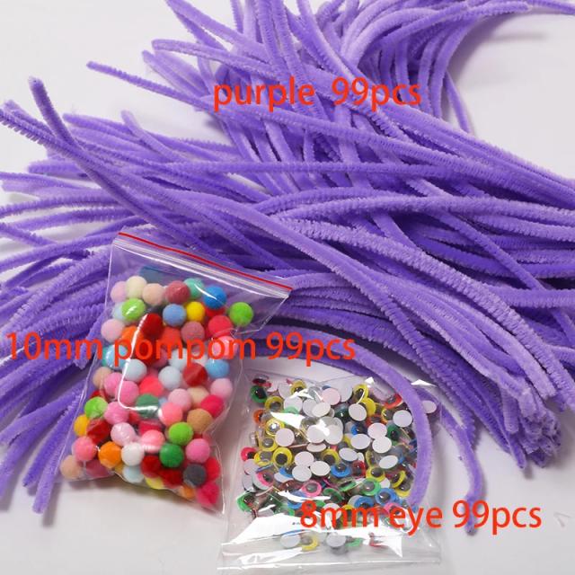 Hastes limpadoras de 30 cm para cachimbos de pelúcia e decoração de festas - 99 peças para artesanato e brinquedos infantis