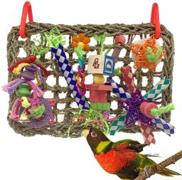 Brinquedos De Pássaro Acessórios De Papagaio Brinquedos De Mastigação Molares De Papagaio Rede De Escalada Treinamento De Pássaro Brinquedo Interativo Gaiola De Pássaro Decoração Suprimentos - Image 5