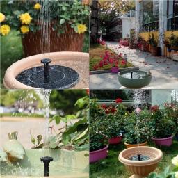 Fonte solar para jardim, pequenas fontes flutuantes, birdbath ao ar livre, paisagem do pátio - Image 6