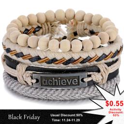 IFMIA-Conjunto de pulseiras de couro para homens, pulseira, pulseiras múltiplas, braceletes, festa, casamento, presentes de jóias, novo design, moda - Image 2
