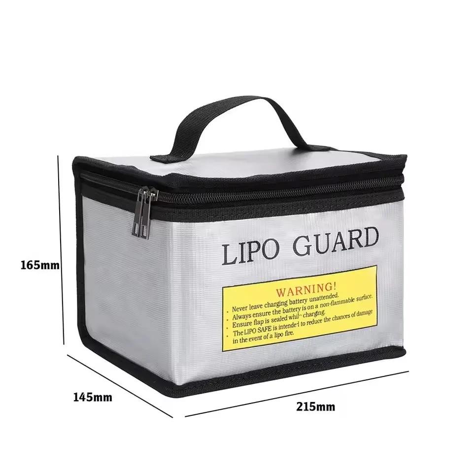 Bolsa de segurança para bateria lipo, portátil, à prova de explosão, à prova de fogo, armazenamento com proteção segura, tamanho 215*145*165mm para baterias de drone rc - Image 1