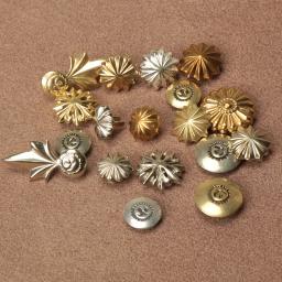 Pano de bronze e fecho de moeda para bolsa fivela de prego botões de metal acessórios de couro artesanal saco de artesanato - Image 2