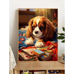 Pintura a óleo por números Kits para decoração de casa, quadro, pintura, sem moldura, desenho animal, cão, personalizado, lona, DIY - Image 5