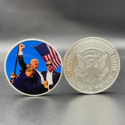 Presidente dos EUA Battle Attack Challenge Coin, Presidente Lembrança Medalha Comemorativa, Moeda Comemorativa Colecionáveis, 2020 Incidente Tiro - Image 2