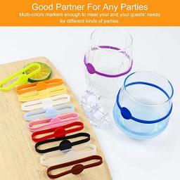 Silicone Encantos Tags para Copos, Bebida Marcador, Copo De Vidro, Copo De Vinho, Garrafa Faixa Tag, Coquetel De Vidro, Festa De Convidado - Image 4