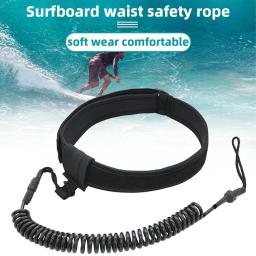 Coiled SUP Leash para esportes aquáticos, Stand Up, Paddle Board, prancha Leash Stay On Board, cinta de cintura, 6mm, atacado - Image 1