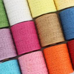 Fio De Palha De Raffia Natural Para Crochet De Malha De Mão, Linhas Coloridas, Fio De Papel Kintting, Chapéu De Cesta DIY, Materiais Artesanais, 280-300m - Image 4