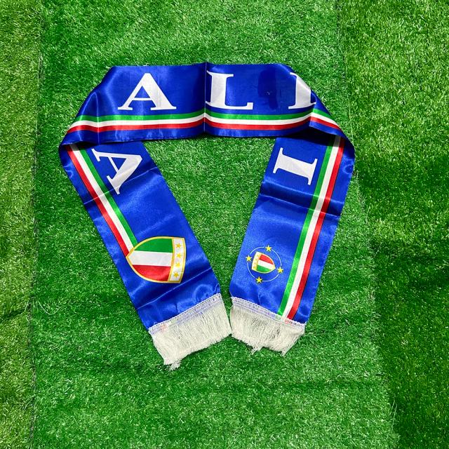 Cachecol Dupla Face com Bandeira Nacional Italiana para Decoração de Eventos Esportivos - 13x140cm