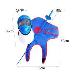 Esgrima Máscara Esportiva para Crianças, Anti facada, Proteção Facial Respirável, Equipamento Confortável, Capa para Crianças, Iniciante - Image 6