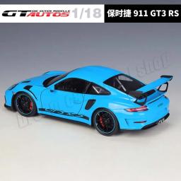 WELLY-Modelo de carro de liga fundida, Porsche 911, GT3 RS, carros miniatura colecionáveis, carros esportivos, presente de férias, GTA, 1:18 - Image 3