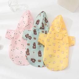 Jaqueta impermeável de poliéster para animais, Windbreak Dog Rain Cape, Roupas dos desenhos animados, Acessórios ao ar livre, 1 Pc - Image 2