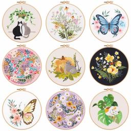 Cross Stitch Embroidery Kits, Hoop Frame, Hoop, Anéis, Suprimentos, Racks, Handmade, Artesanato de bricolage, Habilidade, Costura manual, Kits - Image 1