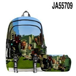 Mochila dos desenhos animados para escola, Mochila 3D Game, Mochila para WC, Caneta, Esportes, Novo Produto, Skibidi - Image 4