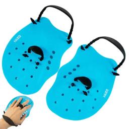 Pás de natação para mãos, remos de silicone ajustáveis para adultos e crianças, equipamento de natação para treinamento e entretenimento - Image 1