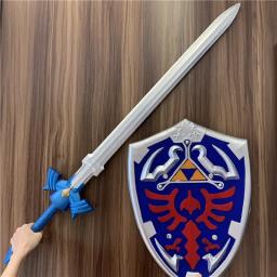 Jogo link 1:1 cosplay skyward espada céu escudo crepúsculo escudo pôr do sol arco arma espada segurança plutônio crianças presente conjunto jogo de halloween cos - Image 3
