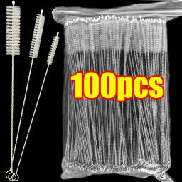 Kit de escova de limpeza de canudo, tubo reutilizável, limpador de tubos, nylon, aço inoxidável, escovas de limpeza longas para garrafas de copo de bebê - Image 1