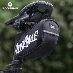Rockbros bolsa para selim de bicicleta, bolsa traseira de nylon à prova d'água portátil para selim de bicicleta de estrada mtb, bolsa de armazenamento traseira - Image 2