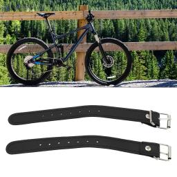 2 pçs removível imitação rattan cesta de bicicleta com tiras de couro imitação cesta de vime impermeabilização peças de ciclismo - Image 4