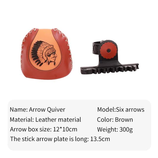 Quiver para Arco e Flecha: Acessórios para Caça com Deslocamento Rápido de Flechas, Arco Recurvo Tradicional e Longbow, Suporta 4 ou 6 Flechas