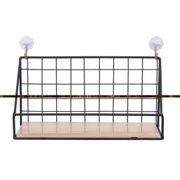 Rack de armazenamento montado na parede, arte de ferro não perfurada, cesta suspensa criativa, casa, quarto, banheiro - Image 6
