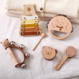 Montessori Cartoon Urso Percussão Toy Game para o bebê, Instrumento Musical Infantil, Música Interativa, Brinquedo Educativo, Presente - Image 1