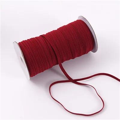 Bandas Elásticas Planas Coloridas em Spandex para Acessórios de Vestuário, 5Y, 3mm e 6mm
